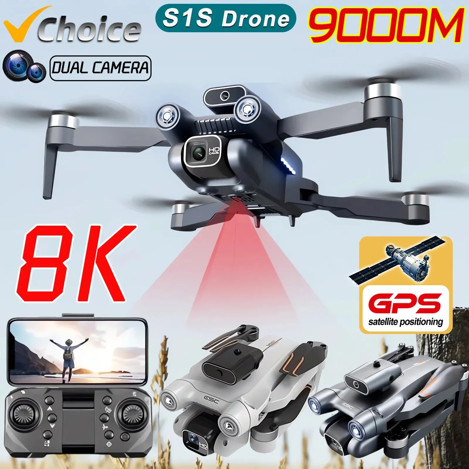 Drone Surveying - S1S 5G GPS Drone Caméra 8K,